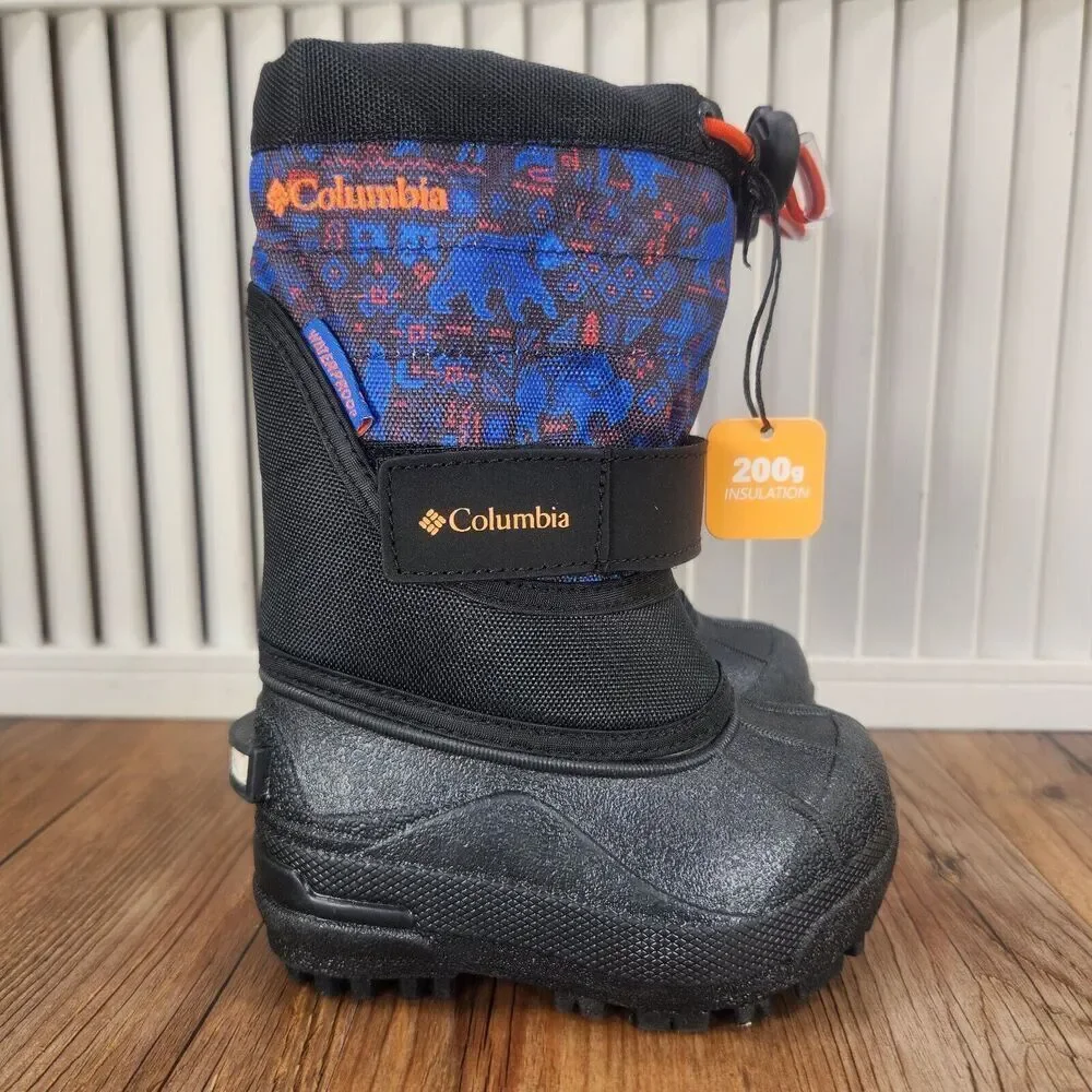 Columbia Toddler Powderbug Plus II Print Size 5 Insulated Winter Snow Boots NEW